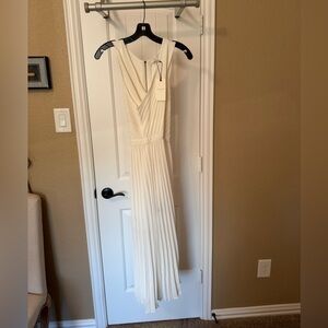 Ted Baker Lindon Cross Front Pleated Dress NWT